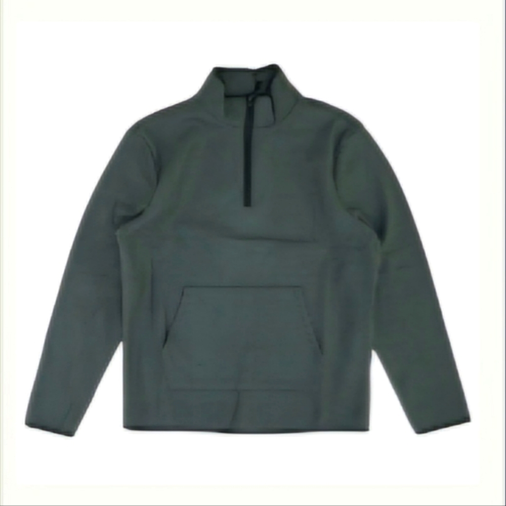 NWT Grey 3/4 Zip Fleece Pullover Sweatshirt by Lazer sz M